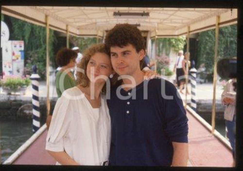 35mm vintage slide* 1990 ca VENICE actress Sophie WARD, husband Paul HOBSON (21)