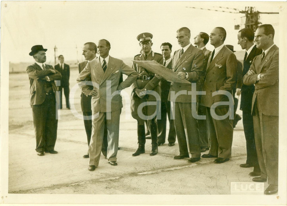 Fotografia d epoca originale 1938 ROMA MINCULPOP Dino ALFIERI visita lavori ESPOSIZIONE UNIVERSALE Fotografia 1