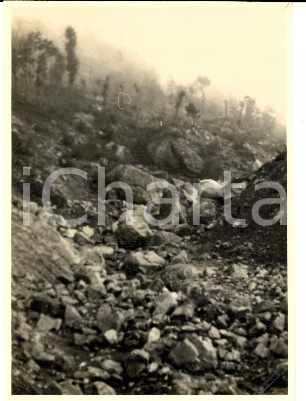 Fotografia d'epoca originale 1925 ca STRADA DEL BRALLO Scorcio FOSSO VENDEMIASSI *Fotografia artistica 1