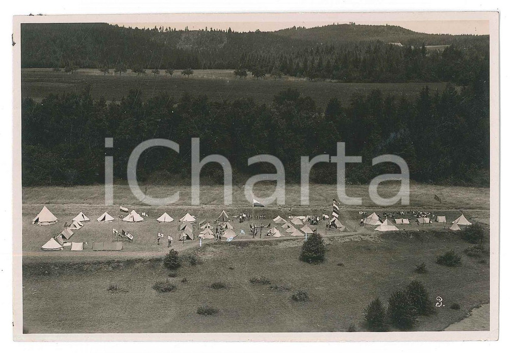 Fotografia d epoca originale 1933 BAD LOBENSTEIN D Campeggio dei giovani di Apolda  Foto 14x9 cm 1