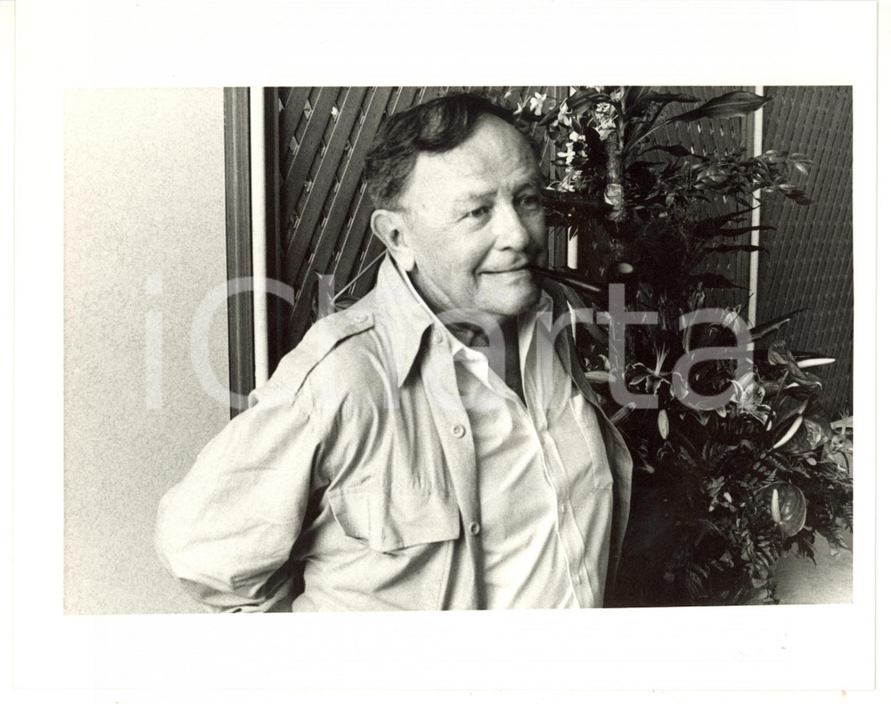 1990 ca CINEMA Il regista Joseph L. MANKIEWICZ fuma la pipa *Foto 25x20 cm