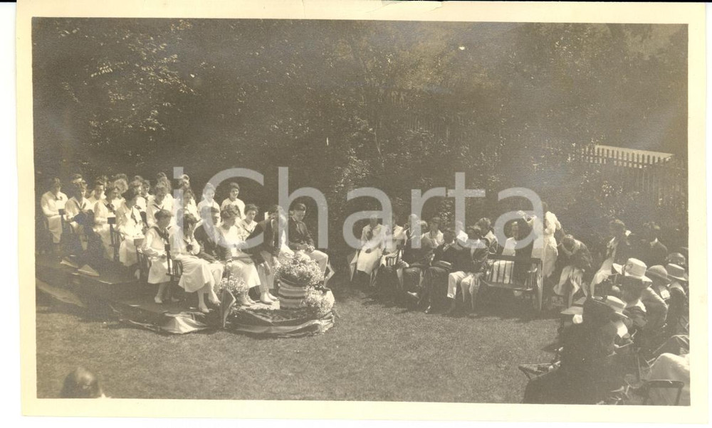 Fotografia d epoca originale 1913 ADAMS Massachusetts High School Official ceremony Photo 1