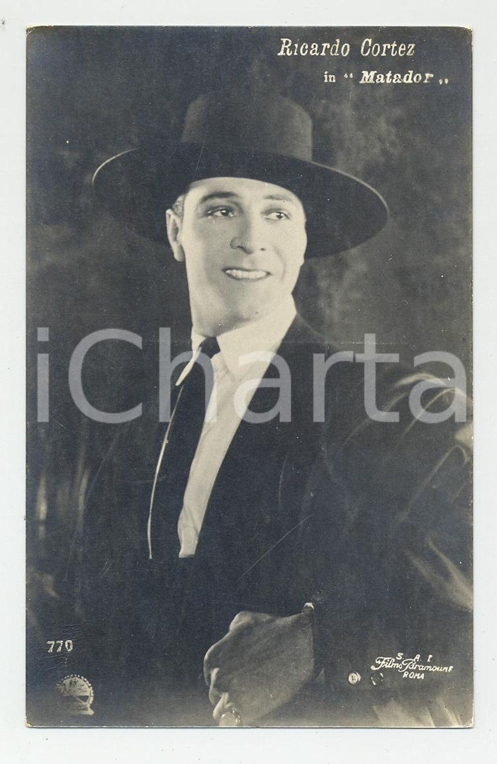 Cartolina originale da collezione 1925 RICARDO CORTEZ in MATADOR - Cartolina FP NV 1