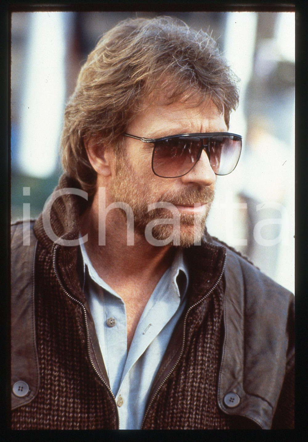 35mm vintage slide* 1988 HERO AND THE TERROR Chuck NORRIS ritratto dell'attore