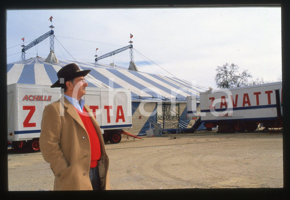 Fotografia d epoca originale 35mm vintage slide 1990ca FRANCIA CIRCO Achille ZAVATTA Ritratto dell artista 2 1