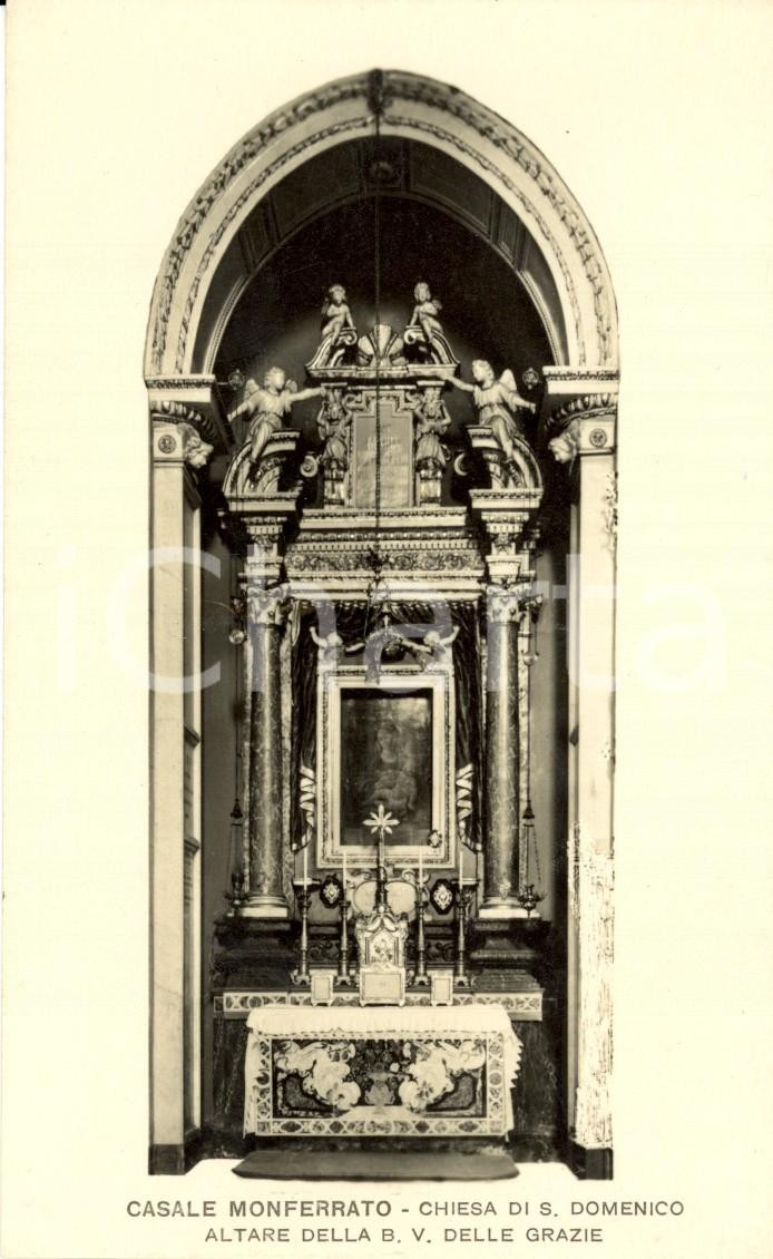 Cartolina originale da collezione 1930 ca CASALE MONFERRATO Altare Vergine GRAZIE  Chiesa SAN DOMENICO Cartolina 1