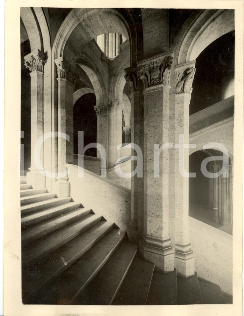 Fotografia d epoca originale 1931 ROMA Scala monumentale di Palazzo VENEZIA Foto artistica Istituto LUCE 1