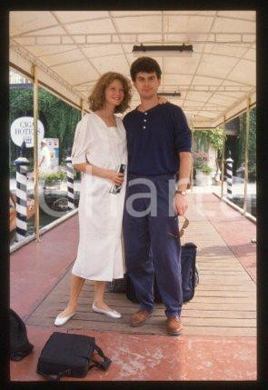 35mm vintage slide* 1990 ca VENICE actress Sophie WARD, husband Paul HOBSON (12)