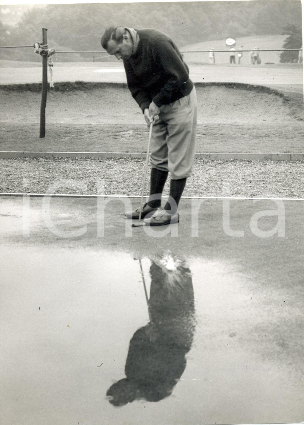 Fotografia d epoca originale 1960 SUNNIGLADE BERKSHIRE Max FAULKNER playing at Golf Club Photo 1