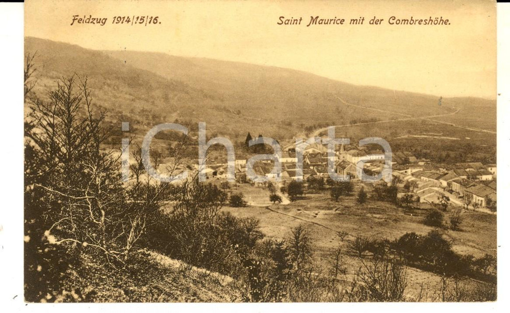 Cartolina originale da collezione 1916 WW1 LES EPARGES  SAINTMAURICESOUSLESCOTES Vue générale Carte postale 1