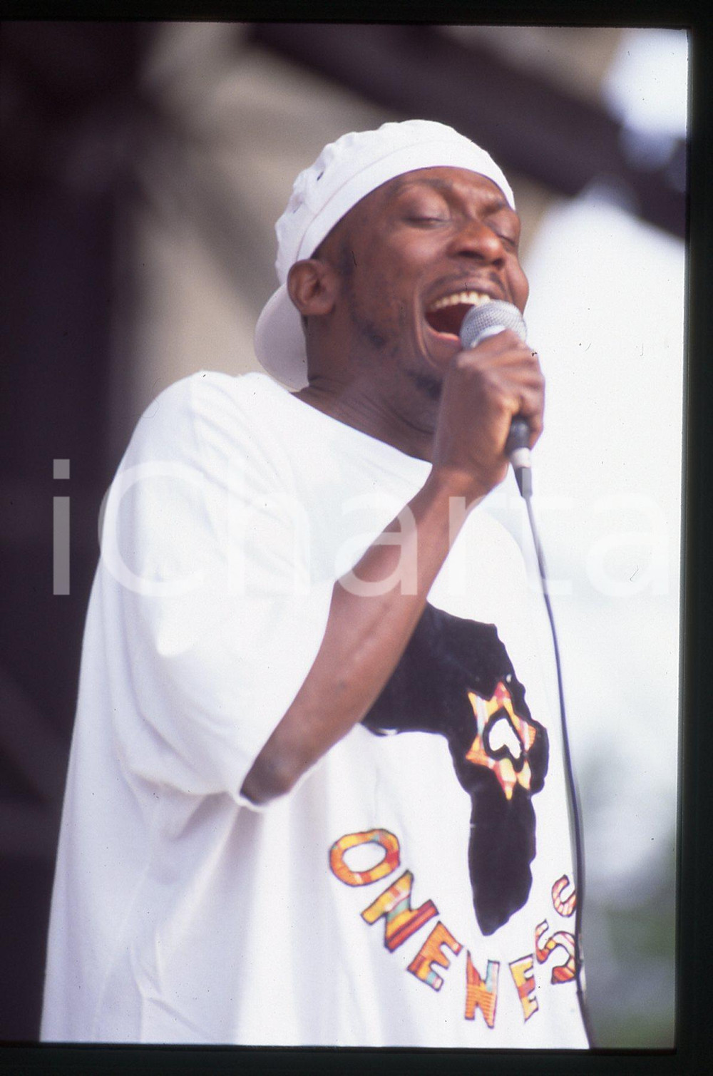 35mm vintage slide* 1990ca ITALIA - MUSICA Jimmy CLIFF durante un'esibizione 3