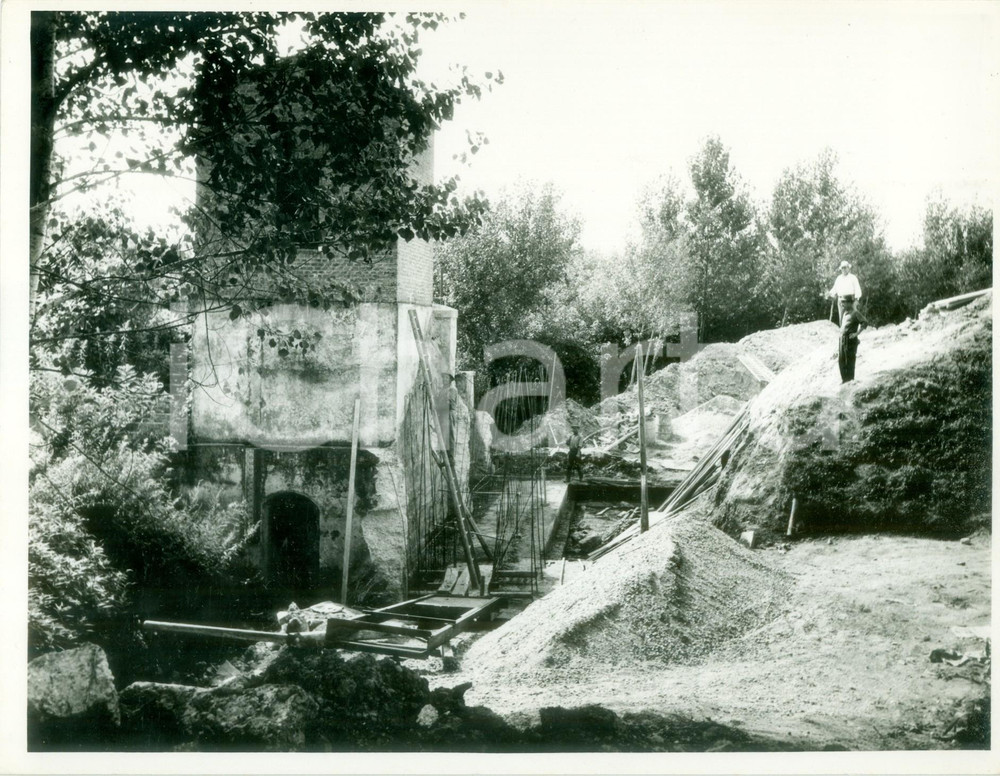 Fotografia d epoca originale 1965 ca PANCARANA PV Lavori di costruzione della CHIAVICA MORCISA Fotografia 1