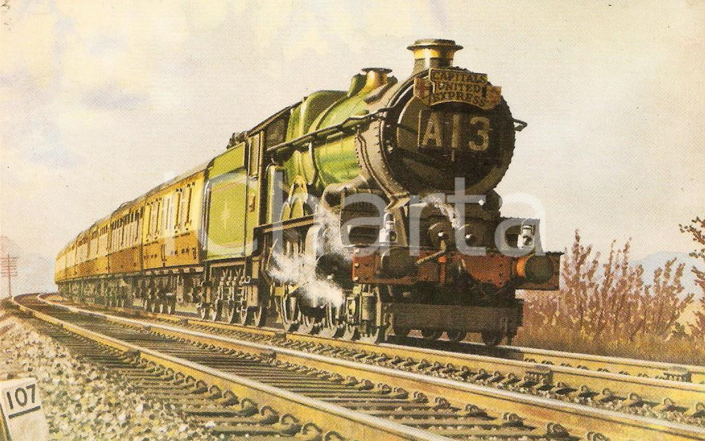 Cartolina originale da collezione 1975 ca WESTERLEIGH UK Train CAPITAL UNITED EXPRESS 460 Cartolina ILLUSTRATA 1