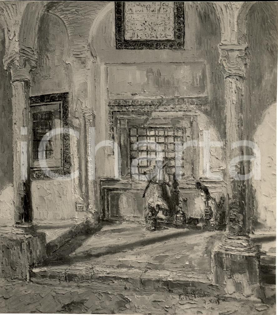 Fotografia d epoca originale 1936 MILANO Natalia VIOLA Davanti a moschea GARAMANTI 1
