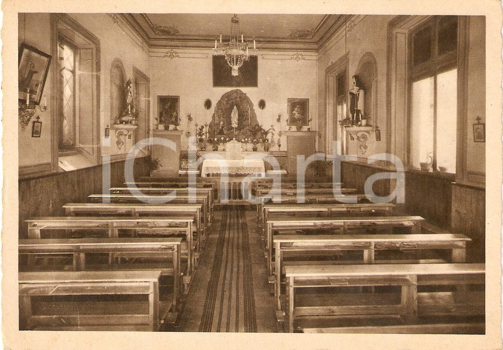 Cartolina originale da collezione 1963 CASALE MONFERRATO Casa N. S. di LOURDES Convitto MAZZONE Cappella Cartolina 1