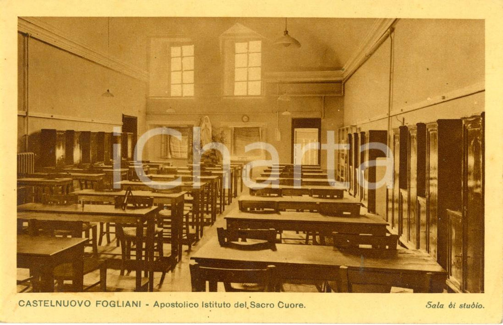 Cartolina originale da collezione 1930 ca ALSENO PC Istituto del SACRO CUORE a CASTELNUOVO FOGLIANI  FP NV 1