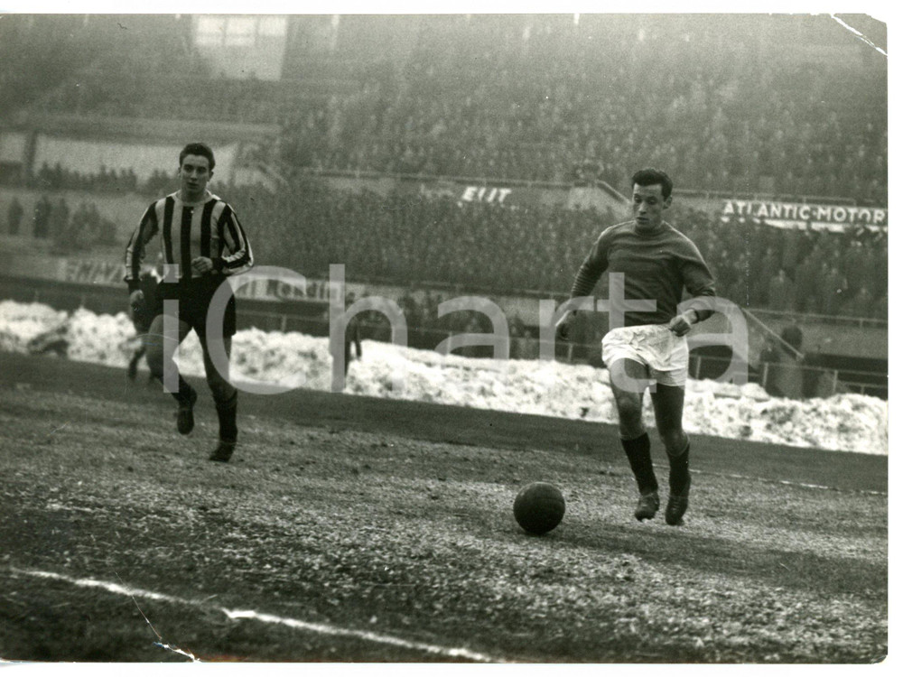 1955 ca TORINO CALCIO Allenamento NAZIONALE MILITARE Azione di Pierluigi RONZON