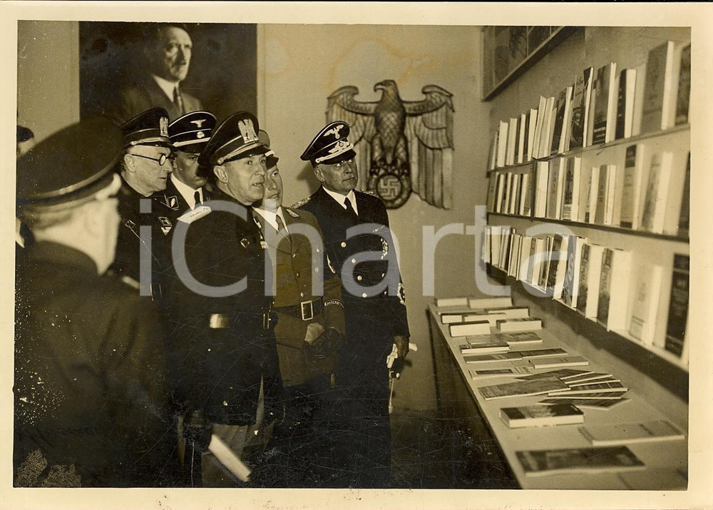 Fotografia d'epoca originale 1939 ROMA Dino ALFIERI inaugura Mostra libro tedesco 1