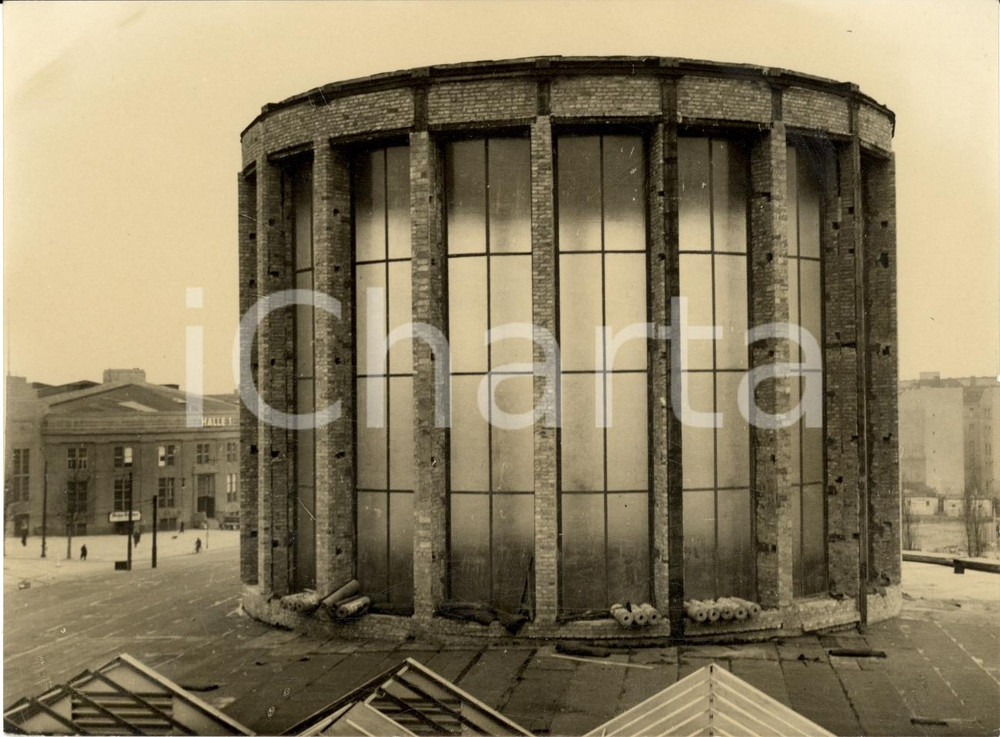 Fotografia d epoca originale 1936 BERLIN DE La nuova GLASHALLE vicino a Torre Radio FUNKTURM Fotografia 1