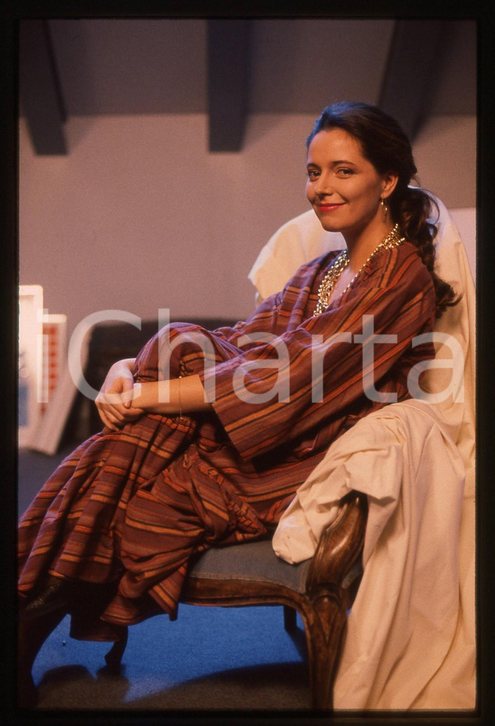 35mm vintage slide* 1985 ca RAI UNO ITALIA SERA Laura LATTUADA Ritratto (26)