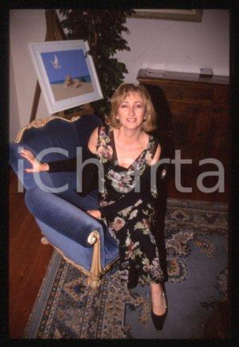 35mm vintage slide* 1998 ca RAI1 ITALY - Portrait of Actress Lunetta SAVINO (3)