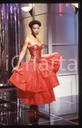 35mm vintage slide* 1985 ITALY singer Josette MARTIAL Portrait (13)