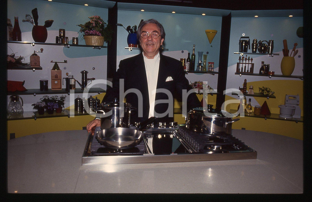 35mm vintage slide* 1993 RAI 2 - Gualtiero MARCHESI a "RISTORANTE ITALIA" (12)