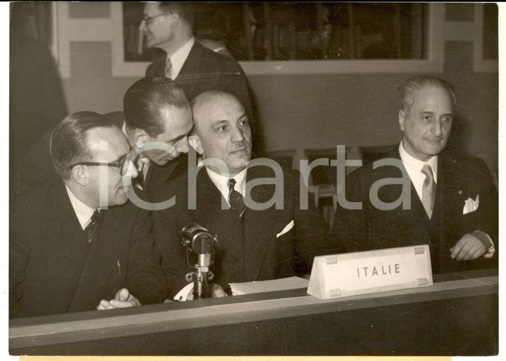 1953 PARIS Conferenza Europea Mercati Agricoli - Mariano RUMOR Amintore FANFANI