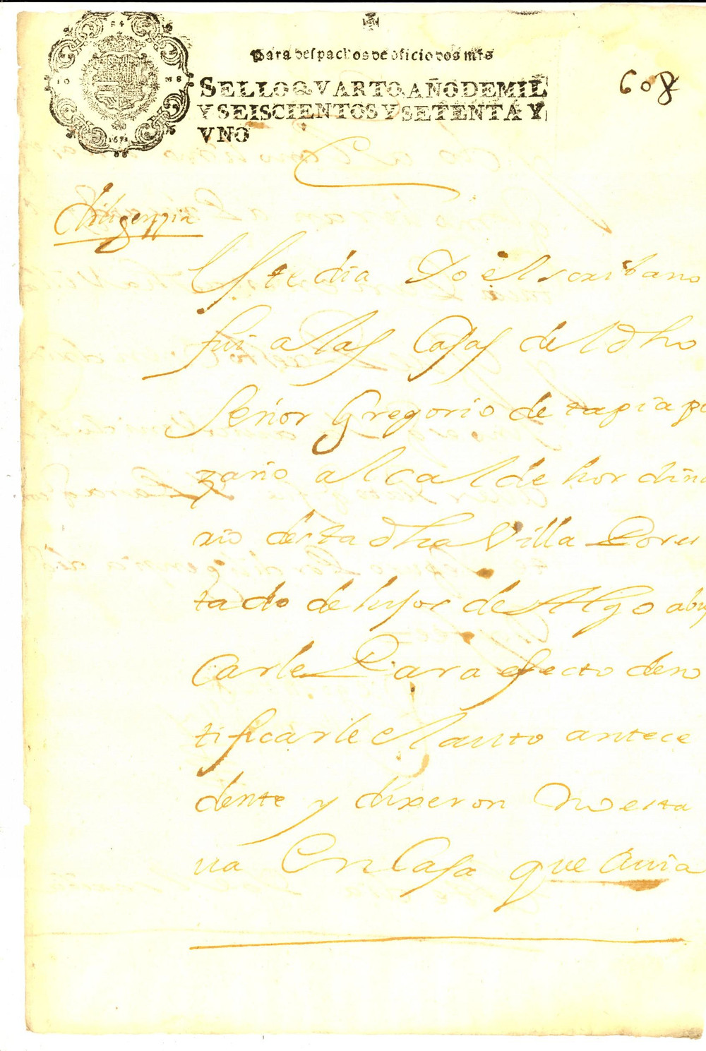 Documento originale, autentico 1671 CUENCA ESPANA Diego HERMOSILLA tenta invano la notifica di un atto 1