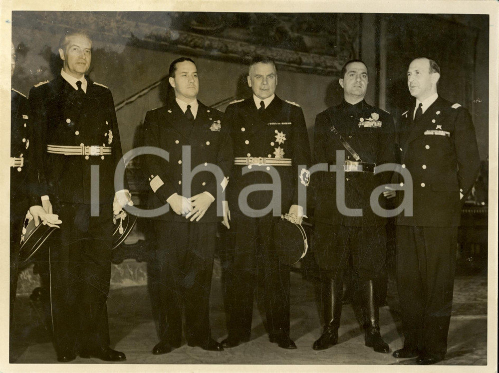 Fotografia d epoca originale 1938 ROMA Palazzo CHIGI Firma accordi culturali italotedeschi BOTTAI MACKENSEN 1