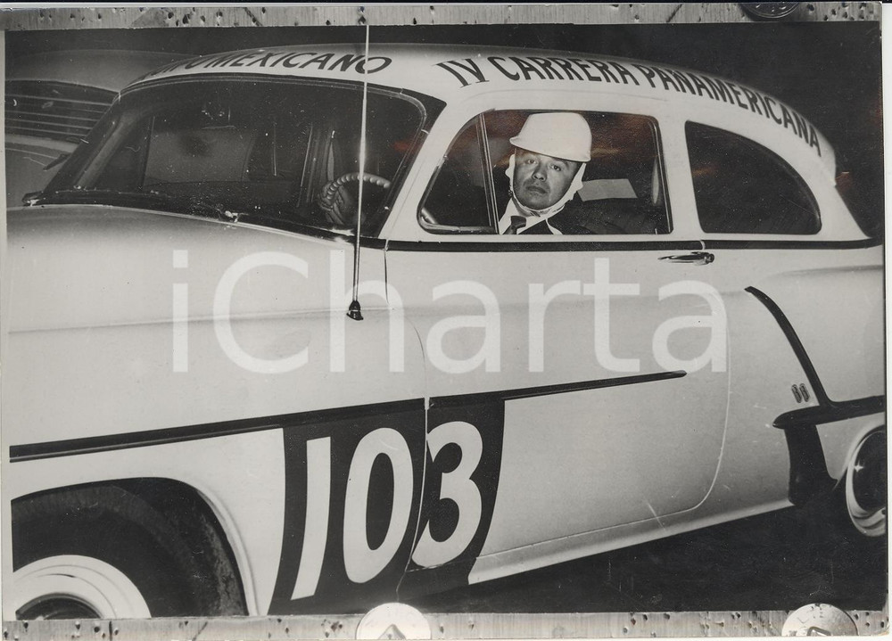 Fotografia d epoca originale 1953 CITTA  DEL MESSICO CARRERA PANAMERICANA  Alberto Del CAMPO Foto 18x13 cm 1