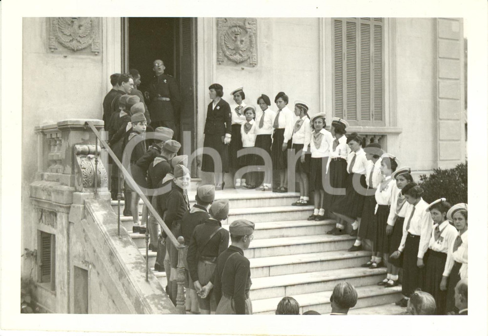 Fotografia d epoca originale 1936 CANNES F Il console parla alla CASA D ITALIA Fotografia 1