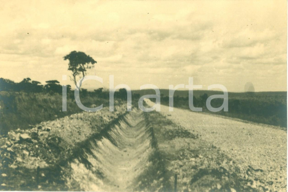 Fotografia d epoca originale 1938 ETIOPIA AOI Cunetta sulla nuova strada per NEGHELLI Fotografia 1