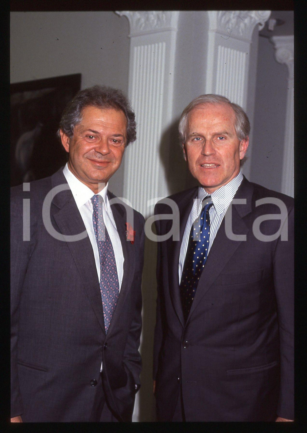 Fotografia d epoca originale 35mm vintage slide 1990 ca ITALIA  COSTUME Nicola TRUSSARDI Franco Maria RICCI 1