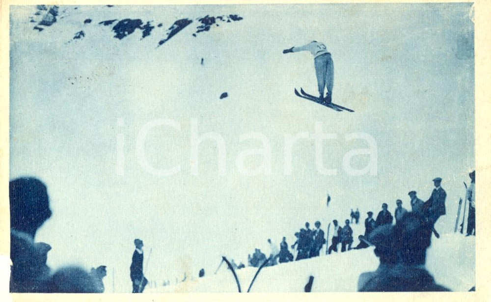 Cartolina originale da collezione 1934 PREDAZZO TN Scuola Alpina Regia Guardia di Finanza Cartolina ANIMATA FP 1