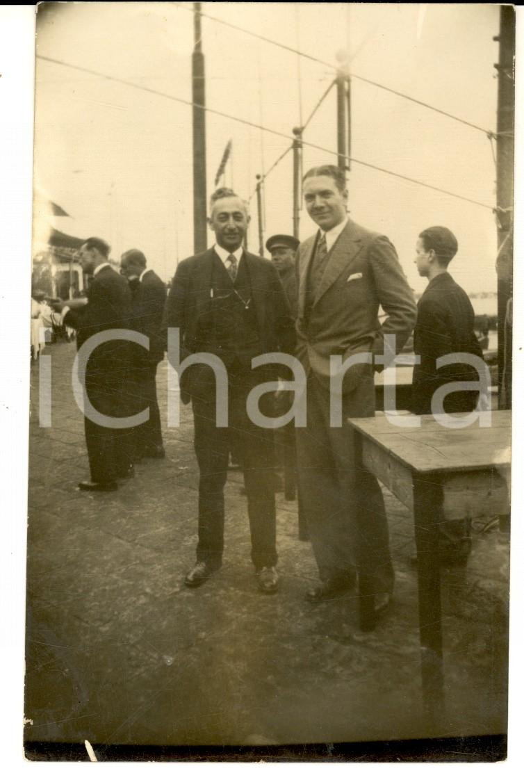 Fotografia d epoca originale 1931 NAPOLI Ritratto di due visitatori tedeschi Foto VINTAGE con dedica 9x14 cm 1