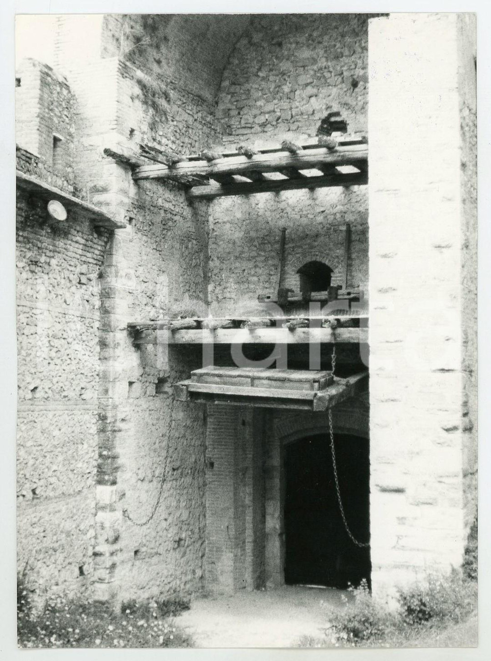 Fotografia d epoca originale 1973 SOAVE VR Ponte levatoio del Castello Scaligero  Foto 13x17 cm 1