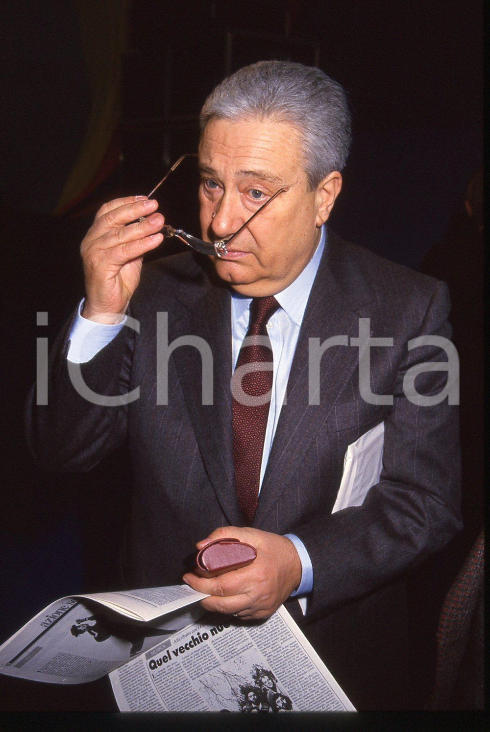35mm vintage slide* 1985 ca ITALIA Domenico ROSATI Ritratto presidente ACLI (3)