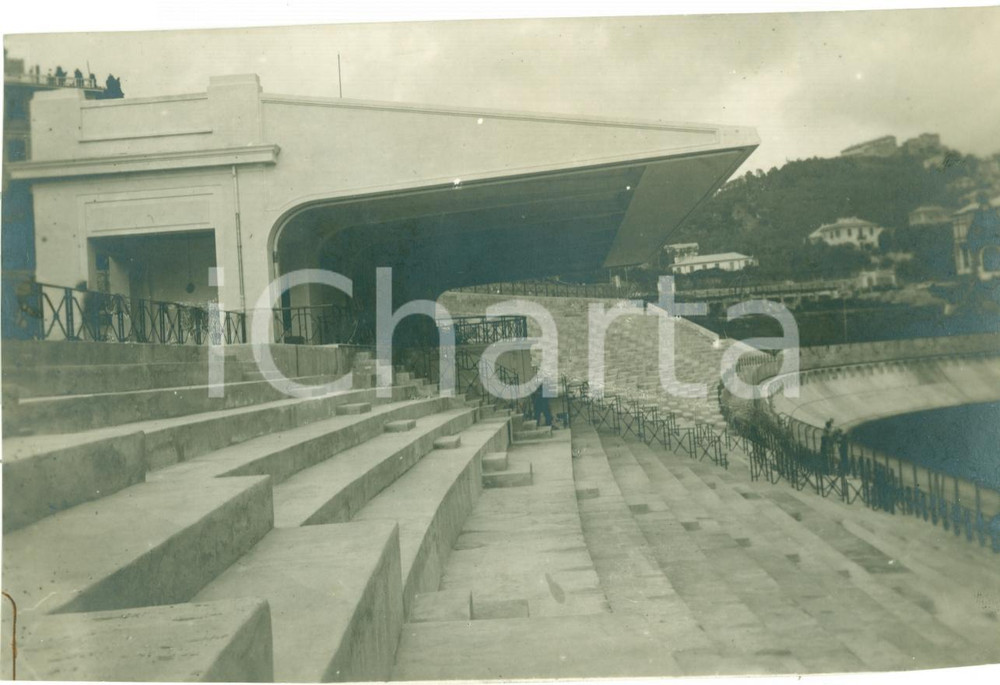 Fotografia d epoca originale 1930 ca GENOVA Tribuna d onore dello Stadio NAFTA Fotografia 1