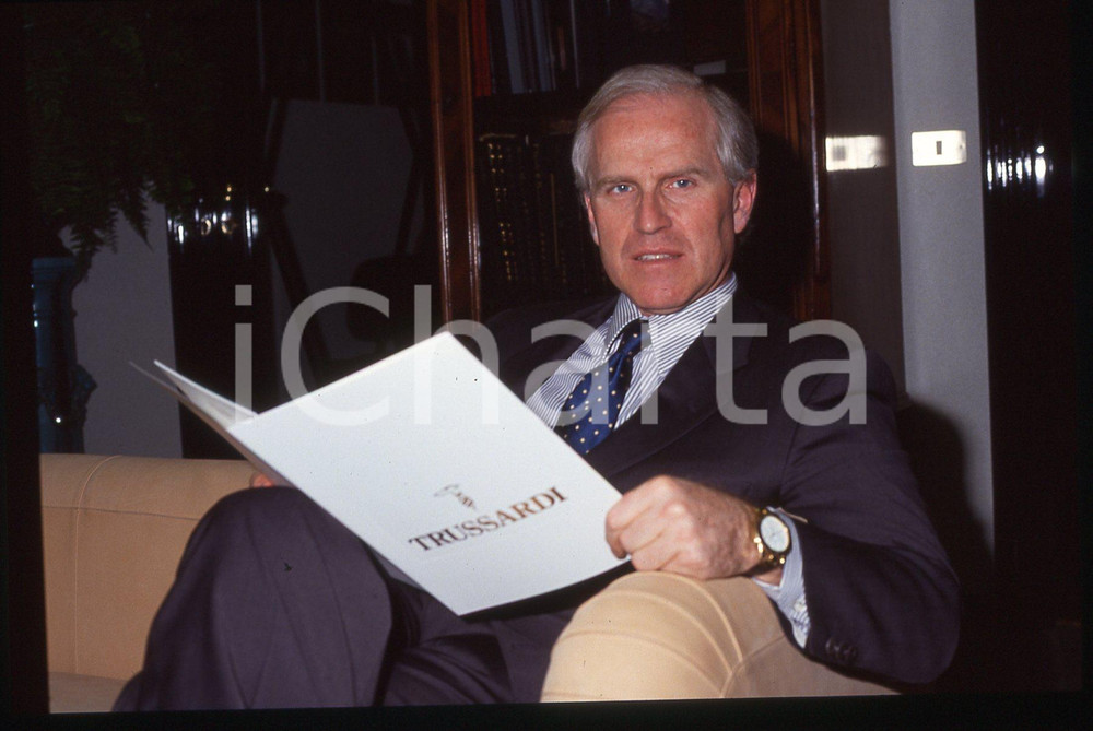 35mm vintage slide* 1990 ca MODA Nicola TRUSSARDI ritratto dello stilista (36)