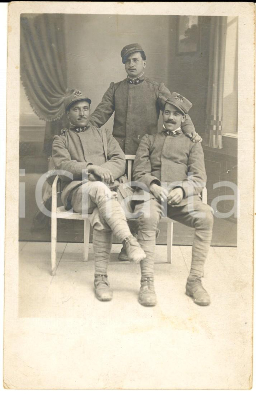 1915 ca Area LOMBARDA Ritratto ufficiali 1° Reggimento GENIO - Foto cartolina