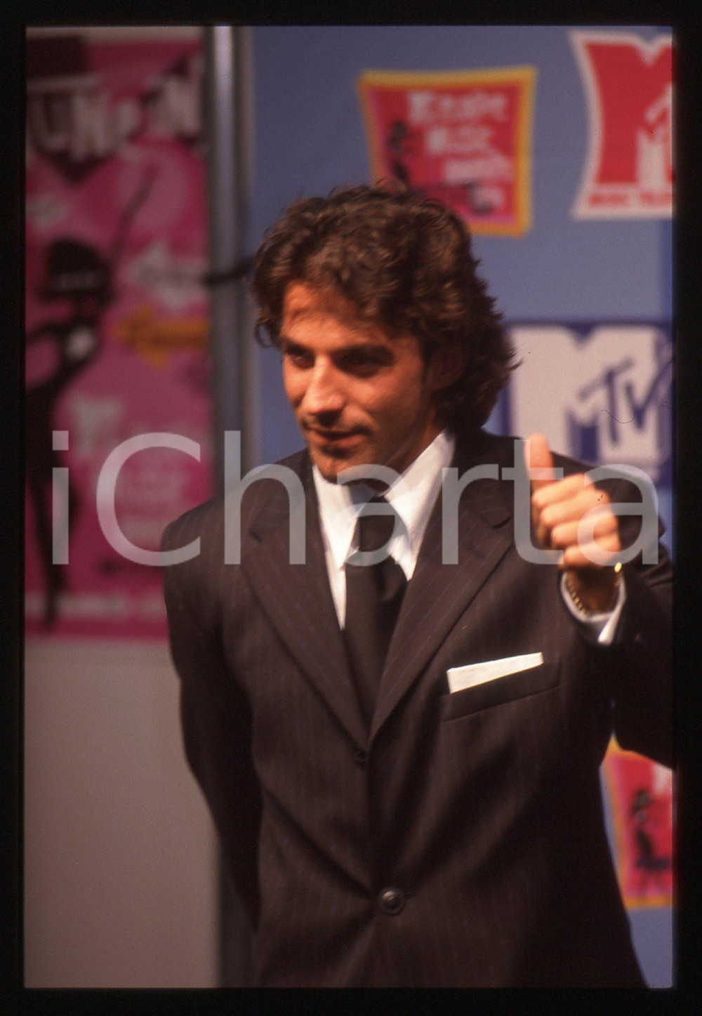 35mm vintage slide* 1998 MILANO - Alessandro DEL PIERO a MTV Europe Music Awards