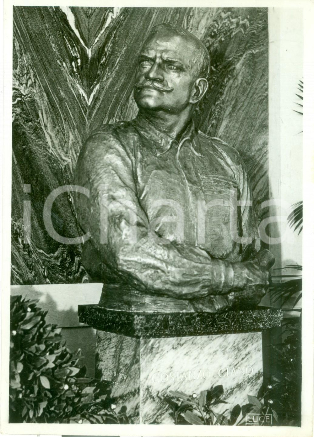 Fotografia d epoca originale 1940 ROMA Busto di Costanzo CIANO di Antonio MARAINI inaugurato alla Camera 1