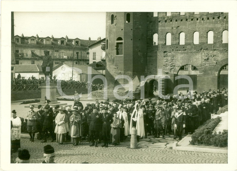 Fotografia d epoca originale 1938 TORINO Card. Ildefonso SCHUSTER ripete viaggio Carlo BORROMEO per SINDONE 1