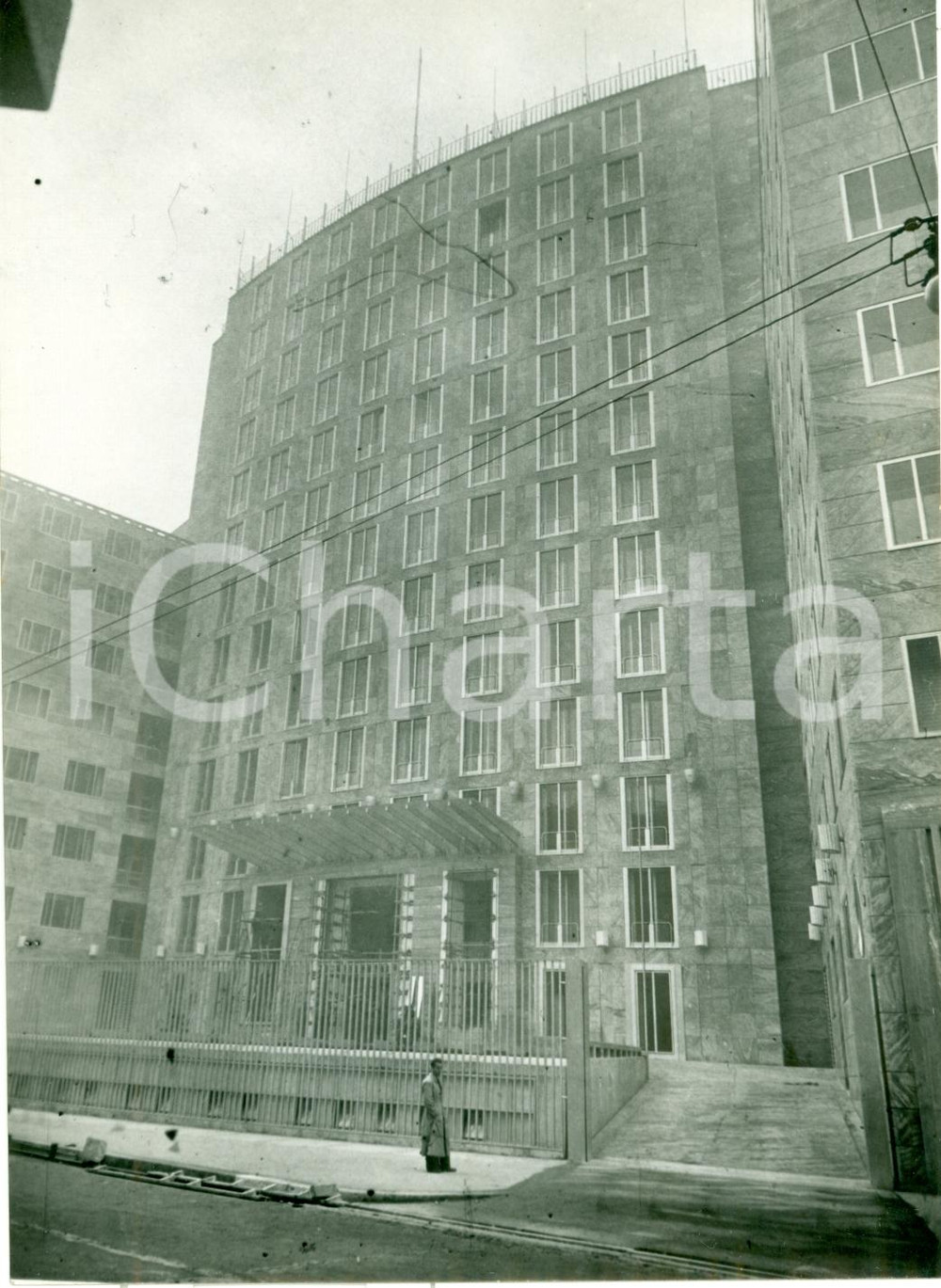 Fotografia d epoca originale 1938 MILANO Corpo centrale nuovo Palazzo MONTECATINI Fotografia ANIMATA 1