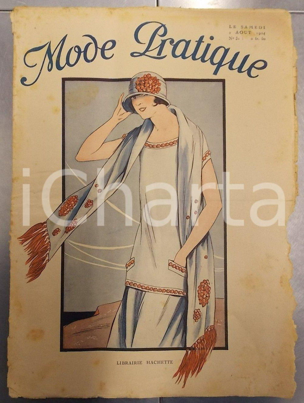 Giornale, rivista storica Aout 1924 PARIS MODE PRATIQUE Journal femme et maison n°31 Lingerie et fourrures 1