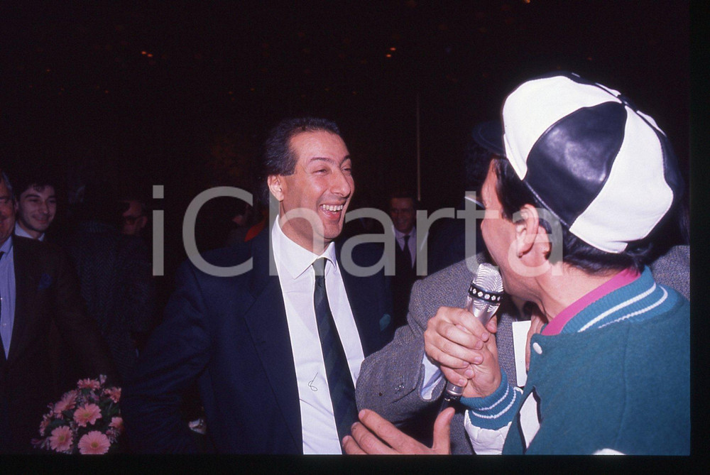 35mm vintage slide* 1990 SANREMO SCIAMPI Mimmo SANTONASTASO e Adriano ARAGOZZINI