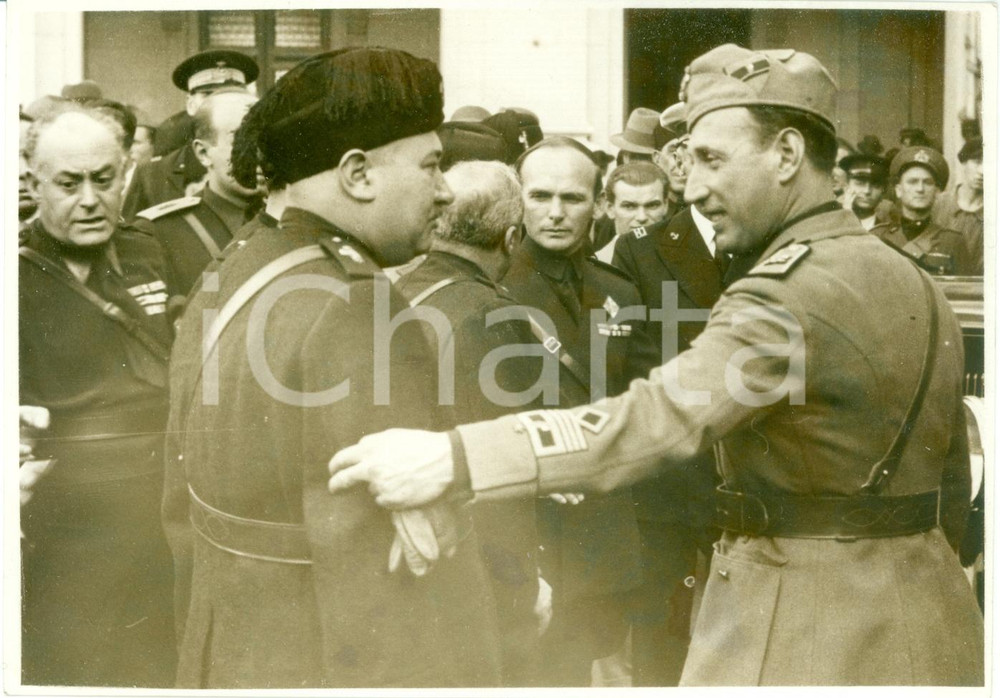 Fotografia d epoca originale 1935 GENOVA Piero PARINI con Camicie Nere in partenza per AFRICA ORIENTALE 1