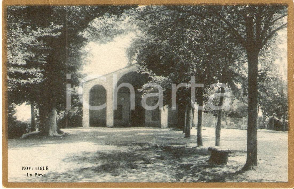 Cartolina originale da collezione 1919 NOVI LIGURE AL Veduta della Pieve Cartolina FP VG 1