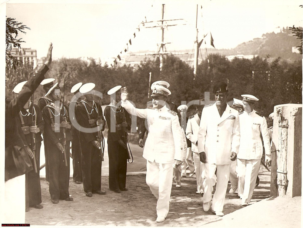 Fotografia d epoca originale 1937 IX Campo DUX, Domenico Cavagnari alla Caio Duilio 1